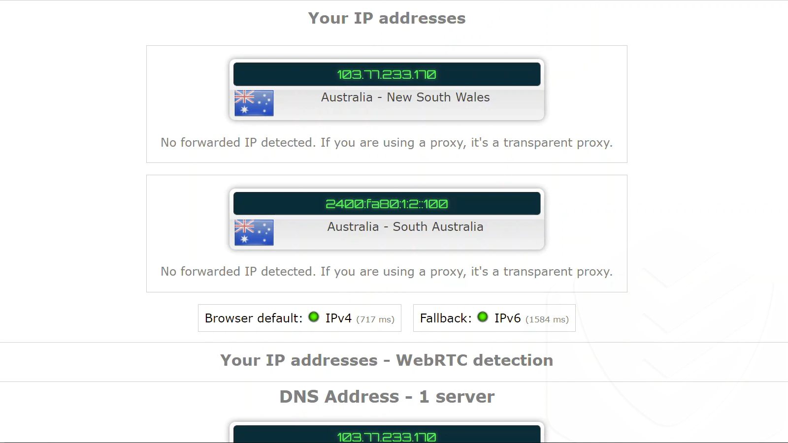 
Test de fuite d'adresse IP AVIRA