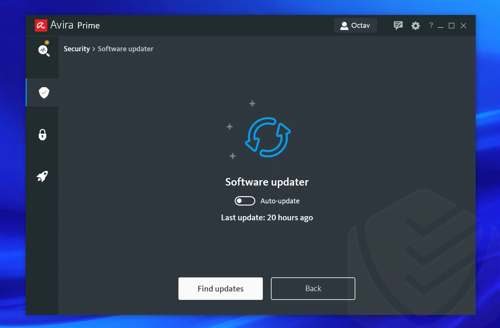 
Avira Software-Updater-Fenster